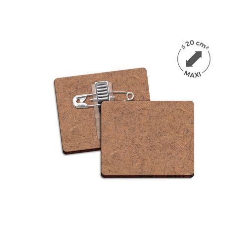 3MM THICK MDF BADGE WITH CLIP PIN  20CMv MAX