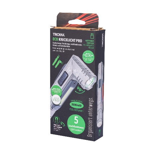 Lampe Frontale 200-150 Lumen TROIKA ECO KNICKLICHT PRO