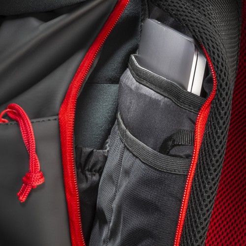 Water resistant soft pu laptop backpack, notebook compartment