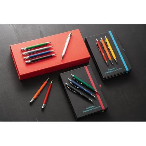 MARIETA SOFT. Aluminium ball pen with clip