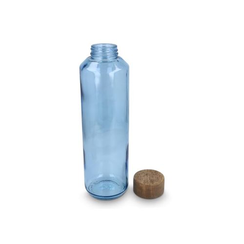 Bouteille d'eau en verre recyclé InSideOut ReuuZ avec bouchon en bois 650 ml Bouteille d'eau en verre recyclé InSideOut ReuuZ avec bouchon en bois 650 ml