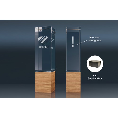 Crystal Trophy WOOD (L)