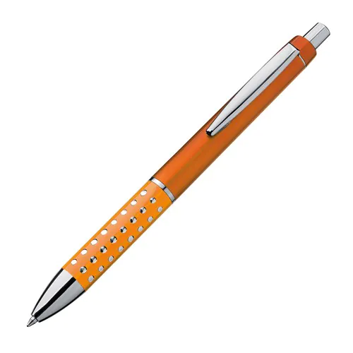 Plastic ball pen with sparkling dot grip zone Plastic ball pen with sparkling dot grip zone