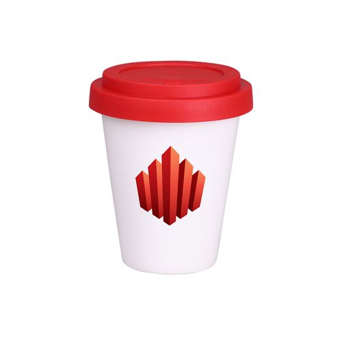 Beker Freedom Small Classic 200ml wit/rood Beker Freedom Small Classic 200ml wit/rood