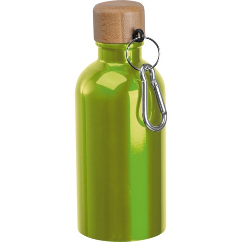 Gourde en acier inoxydable avec mousqueton, 400ml