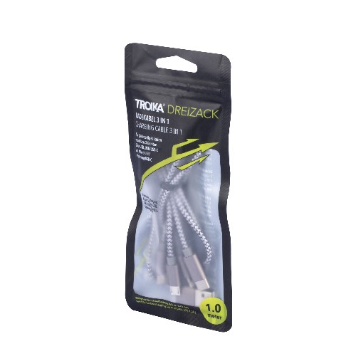 Charging Cable 3 In 1 TROIKA DREIZACK