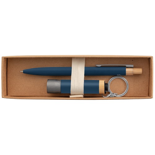 Reborn Recycled Aluminium Bamboo Accented Pen & Torch Gift Set – Laser Reborn Recycled Aluminium Bamboo Accented Pen & Torch Gift Set – Laser