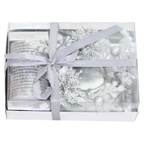 BOUGIE VERRE ARGENT AVEC SOUCOUPE BOUGIE VERRE ARGENT AVEC SOUCOUPE