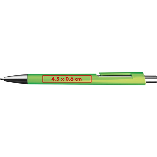 Stylo bille avec applications argentées