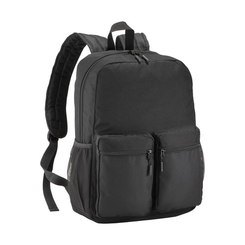 600D polyester 5 pockets backpack, two side meshed, adjustable shoulder straps