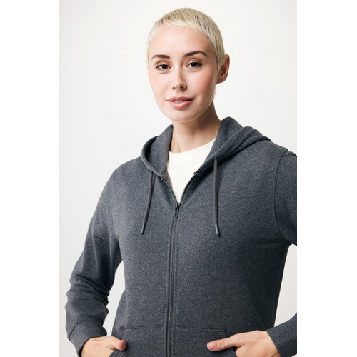 Felpa con cappuccio IQONIQ Abisko in cotone riciclato e zip