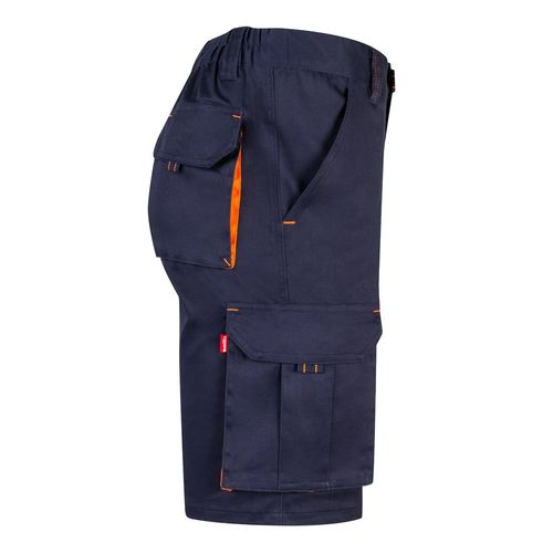 VL HEMERA. Two-tone, multi-pocket stretch Bermuda shorts (240g/m²), in cotton (46%), EME (38%) and polyester (16%)