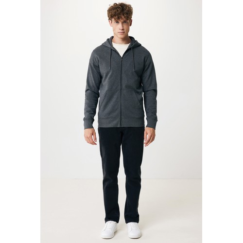 Sweat à capuche avec zip en coton recyclé IQONIQ Abisko