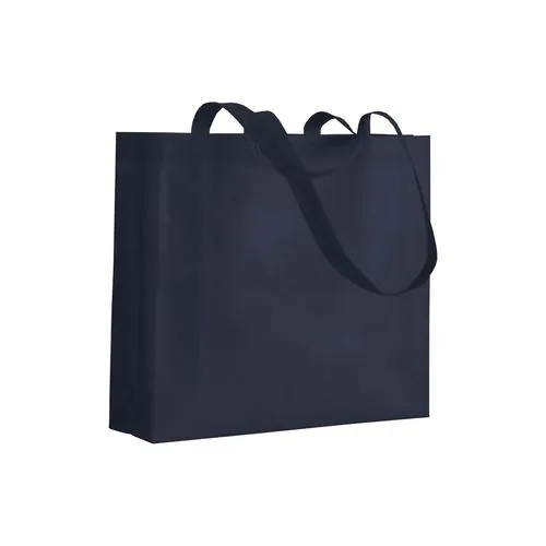 Bolsa de tejido sin tejer termosoldado, asas largas y fuelle Bolsa de tejido sin tejer termosoldado, asas largas y fuelle