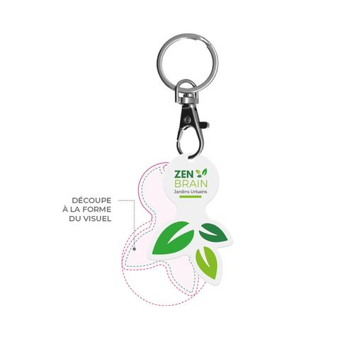 KEY-RING WITH SNAP HOOK & PERSONALISED TOKEN KEY-RING WITH SNAP HOOK & PERSONALISED TOKEN