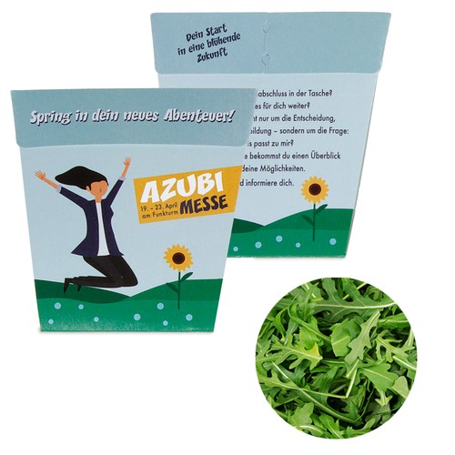Carte POTTI - kit de graines (papier blanc) - Roquette Carte POTTI - kit de graines (papier blanc) - Roquette