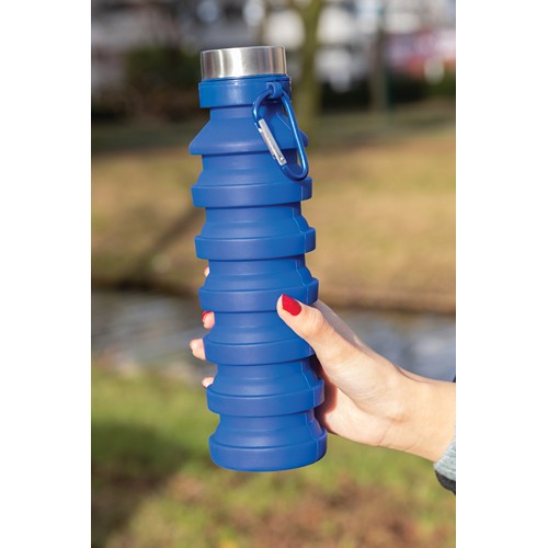 Bouteille en silicone pliable étanche avec couvercle Bouteille en silicone pliable étanche avec couvercle