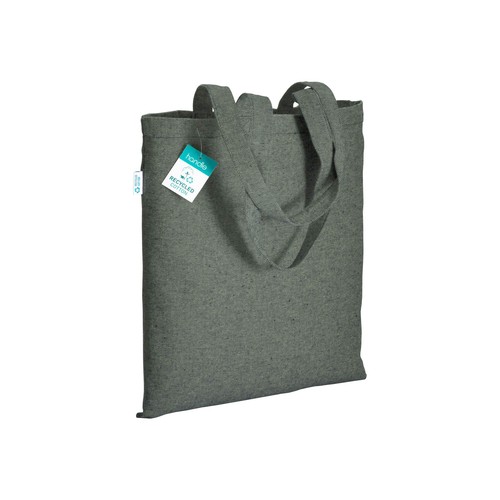 280g/m2 recycled cotton shopping bag, long handles