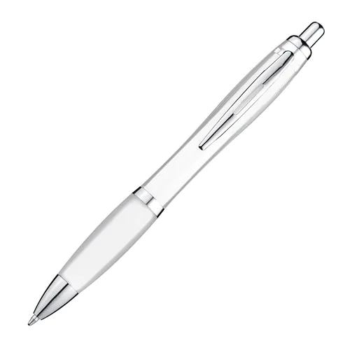 Transparent ball pen with rubber grip Transparent ball pen with rubber grip