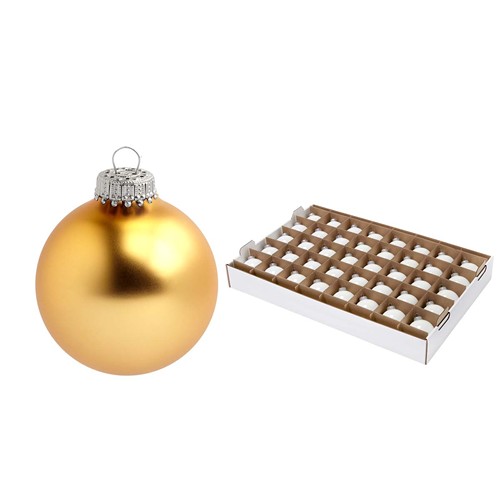Boule de Noël 7 cm avec sérigraphie 1 couleur - sur plateau - couronne argentée - MADE IN GERMANY