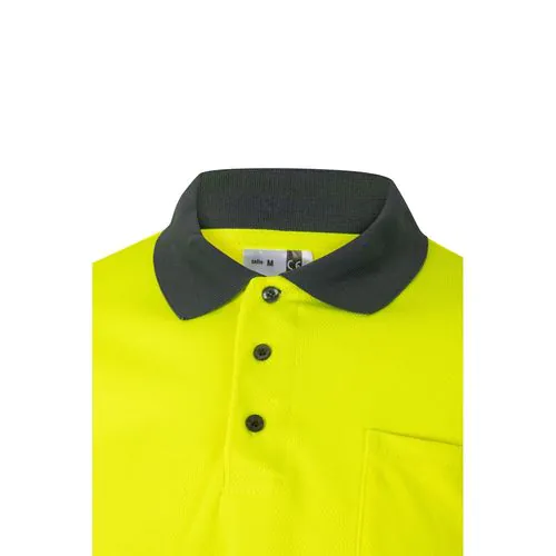 VL VULCAN. Polo bicolore (160g/m²) à manches longues, en polyester (100%) VL VULCAN. Polo bicolore (160g/m²) à manches longues, en polyester (100%)