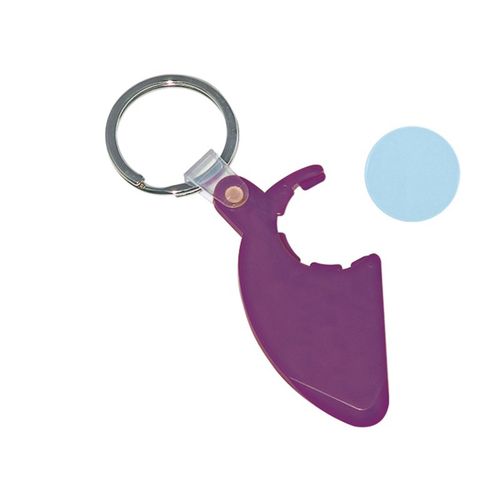KEY-RING TOKEN HOLDER WITH SCRATCHCARD SCRAPER