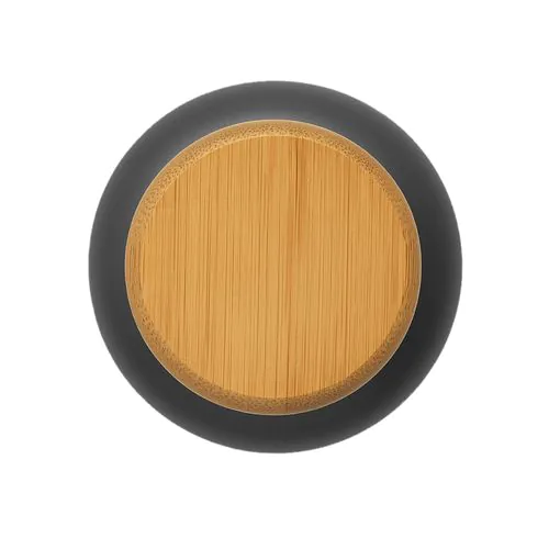 Frosted glass bottle and bamboo lid, capacity 500 ml