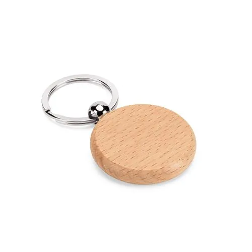 STEWIE ROUND. Round keyring in beech wood STEWIE ROUND. Round keyring in beech wood