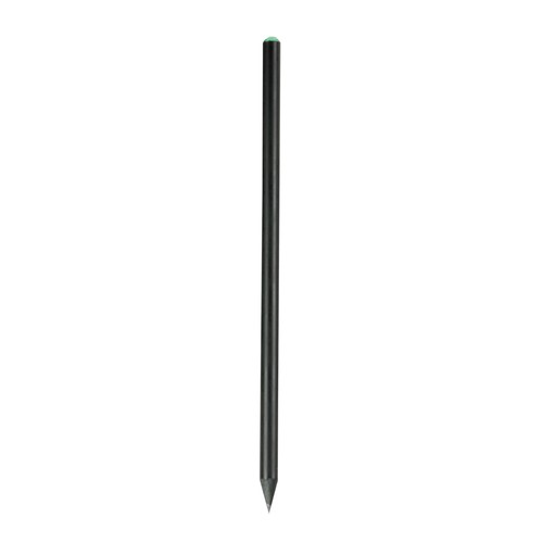 Black wooden pencil with graphite lead, black wood, cylindrical cross-section Black wooden pencil with graphite lead, black wood, cylindrical cross-section