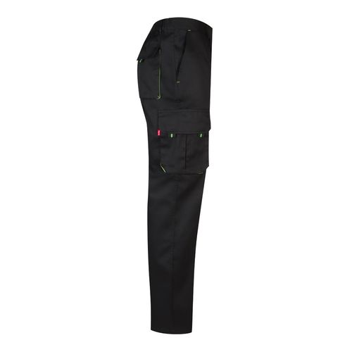VL HYPNOS. Two-tone multi-pocket twill trousers (200g/m²), in cotton (35%) and polyester (65%)
