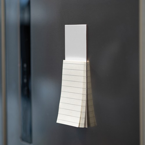 Fridge magnet with sticky notes