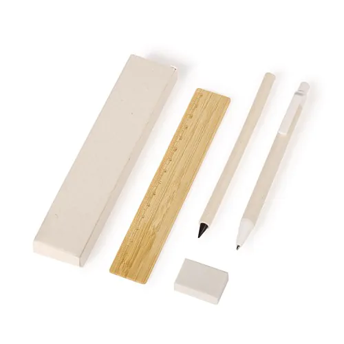 STATIONERY SET MADE OF RECYCLED MILK CARTON