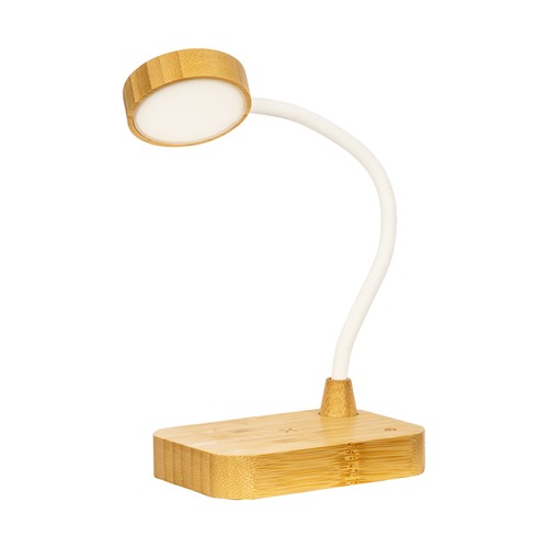 Multifunctional bamboo lamp with 15W wireless charger