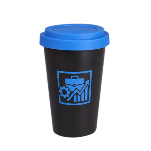 Beker Freedom Classic 280ml satijnzwart/blauw