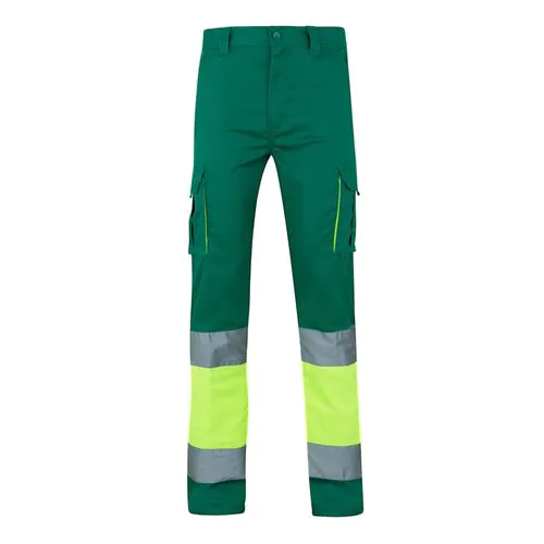 VL ZEUS LARGE. Two-tone, multi-pocket stretch trousers (240g/m²), in cotton (46%), EME (38%) and polyester (16%)