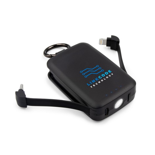 Power bank 4000 mAh, mousqueton et lampe 1W | Dimetrice Power bank 4000 mAh, mousqueton et lampe 1W | Dimetrice