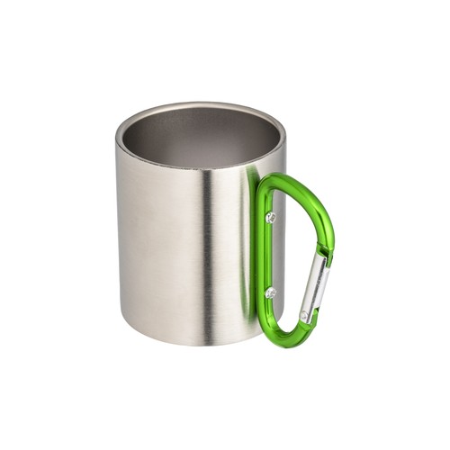 Vaso de acero con asa de mosquetón de aluminio, 200 ml Vaso de acero con asa de mosquetón de aluminio, 200 ml