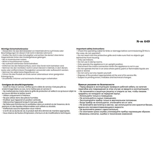 BREEZE table fan with USB connection