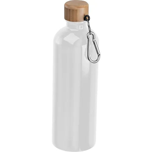 Gourde en acier inoxydable avec mousqueton, 750ml