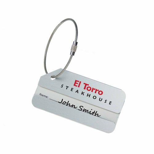 Aluminum Luggage Tag Silver Aluminum Luggage Tag Silver