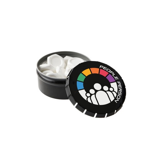 Mini clic-clac tin with shape peppermint