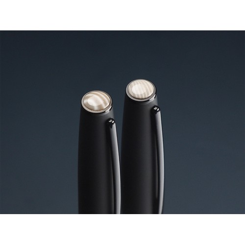 Parure de stylos avec pierre en Silex rayé Parure de stylos avec pierre en Silex rayé