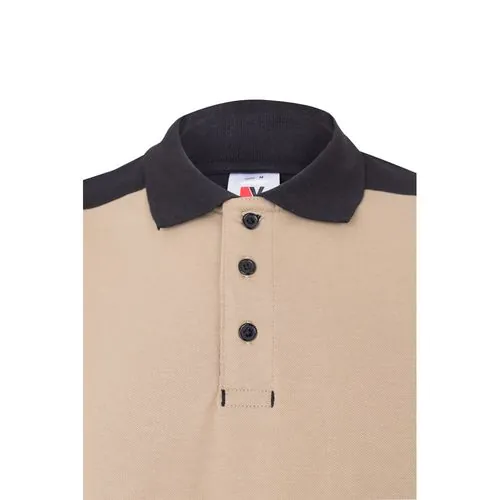 VL VELES. Polo piqué bicolore stretch (200g/m²), manches courtes, en polyester (96%) et élasthanne (4%) VL VELES. Polo piqué bicolore stretch (200g/m²), manches courtes, en polyester (96%) et élasthanne (4%)