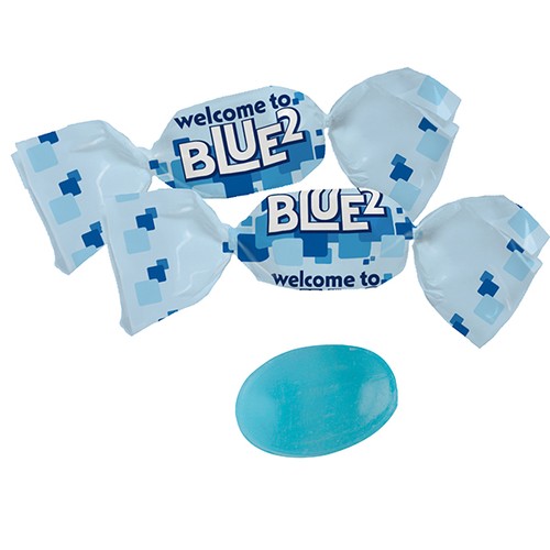 Bonbon bleu en papillote