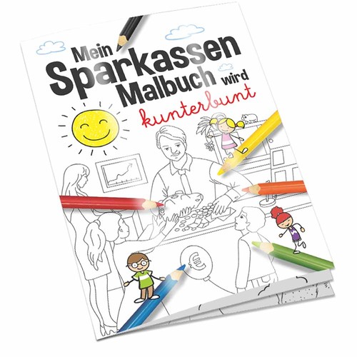 Colouring book / set A6 - Savings banks - Colouring set with individual front and back sides Colouring book / set A6 - Savings banks - Colouring set with individual front and back sides