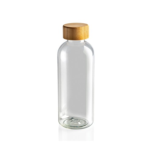 Bouteille 600ml en rPET RCS avec couvercle en bambou Bouteille 600ml en rPET RCS avec couvercle en bambou