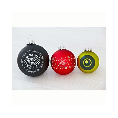 Christmas baubles with logoprint - 7cm - 1c