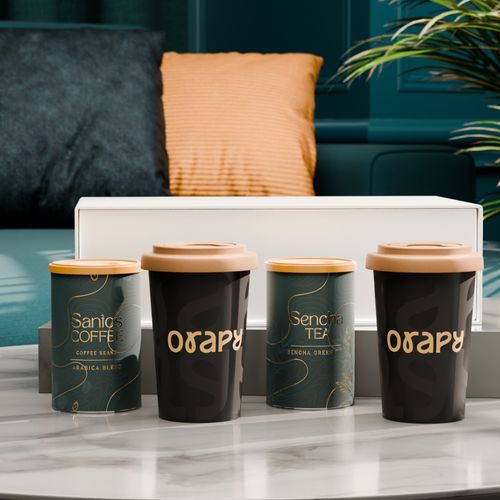 Conjunto Freedom Taste 280ml negro satinado/desert sand Conjunto Freedom Taste 280ml negro satinado/desert sand