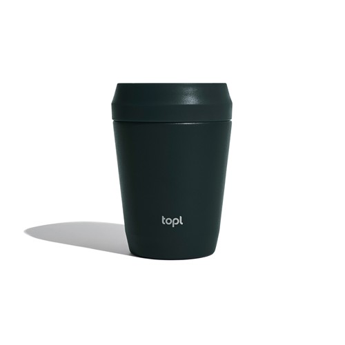 Topl Recycled Staal To Go beker gepatenteerd 360 Lid 235ml Topl Recycled Staal To Go beker gepatenteerd 360 Lid 235ml