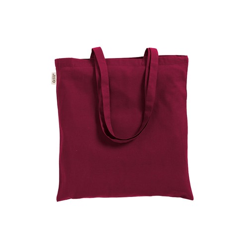 Plain-coloured shopper bag in 140 g/m2 recycled cotton. GRS certified